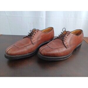 Allen Edmonds Dellwood Brown Split Moc Toe Lace Up Blucher Size: 9D